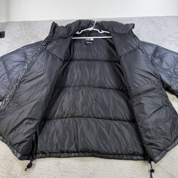 The North Face Jacket Mens Large Black 1996 Nuptse Retro 700 Down Puffer Hooded - Picture 7 of 13